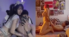 สาวสวยชอบขี่กับคนรักของเขา